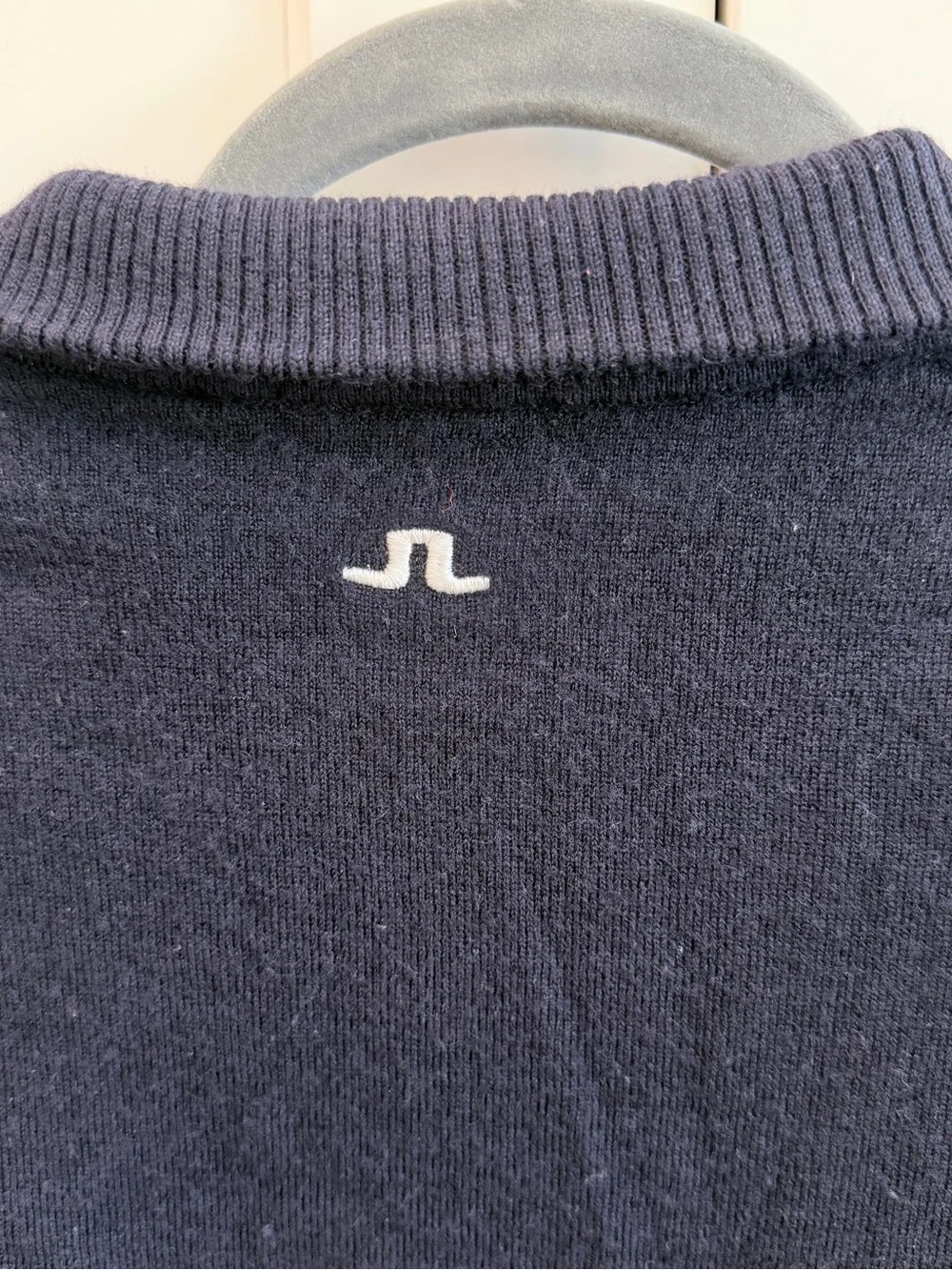 J.Lindeberg Kian Tour Merino Wool 1/4 Zip Sweater Navy Small Golf Mens